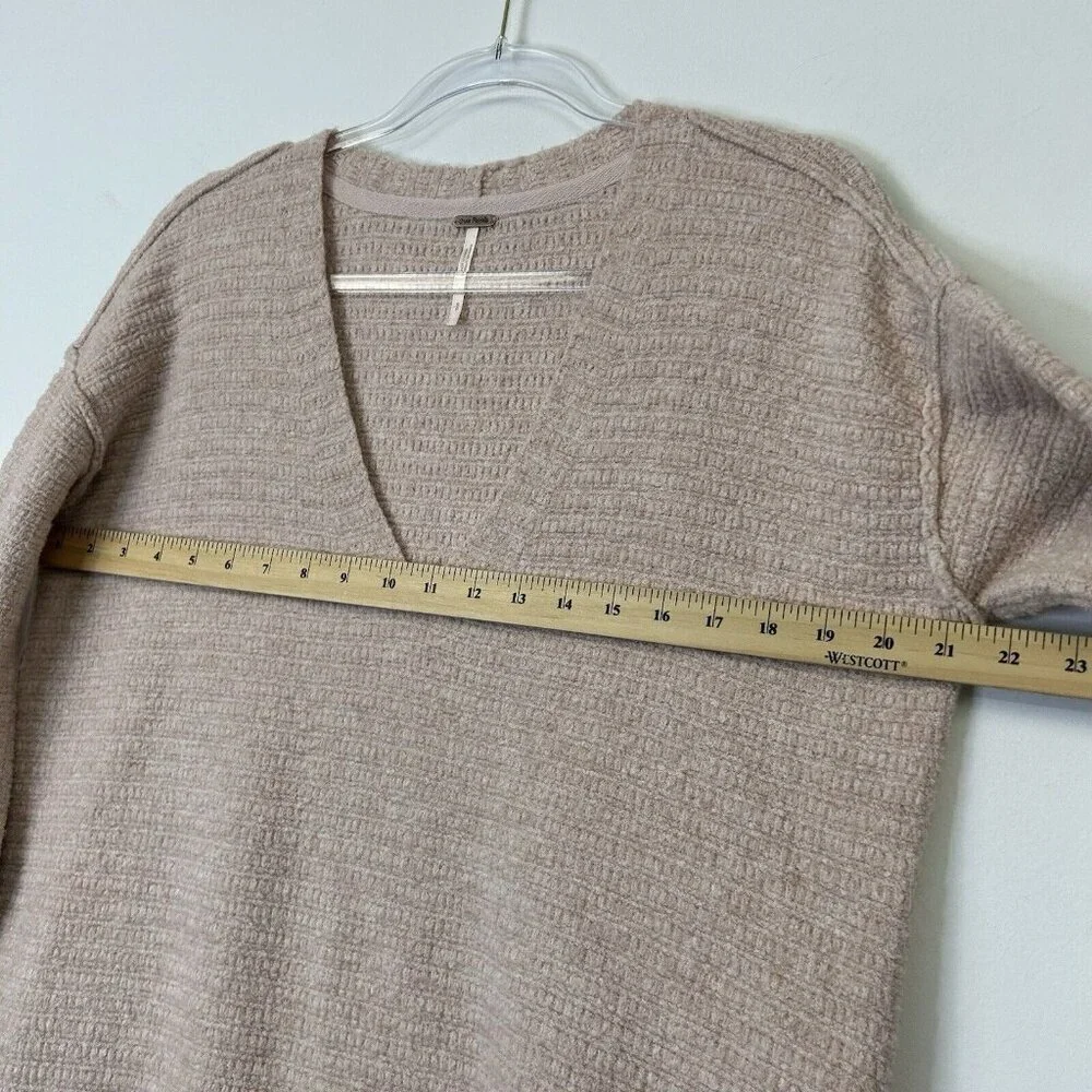 Free People Lace Up Sweater Womens Size‎ Small Rose Pink Tunic